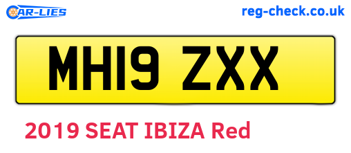 MH19ZXX are the vehicle registration plates.