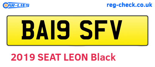 BA19SFV are the vehicle registration plates.