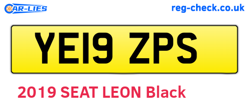 YE19ZPS are the vehicle registration plates.