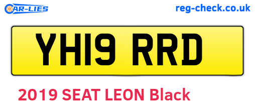 YH19RRD are the vehicle registration plates.