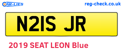 N21SJR are the vehicle registration plates.
