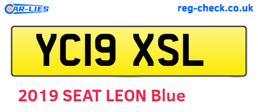 YC19XSL are the vehicle registration plates.