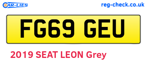 FG69GEU are the vehicle registration plates.