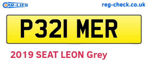 P321MER are the vehicle registration plates.