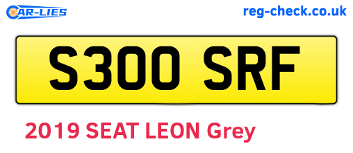 S300SRF are the vehicle registration plates.