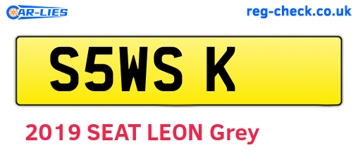 S5WSK are the vehicle registration plates.