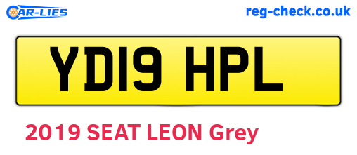 YD19HPL are the vehicle registration plates.
