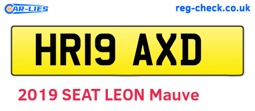 HR19AXD are the vehicle registration plates.