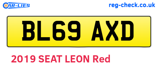 BL69AXD are the vehicle registration plates.