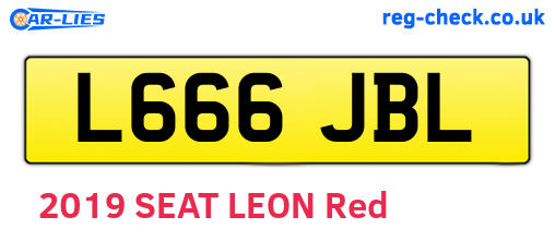 L666JBL are the vehicle registration plates.