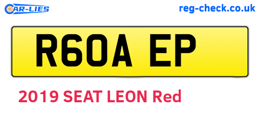 R60AEP are the vehicle registration plates.