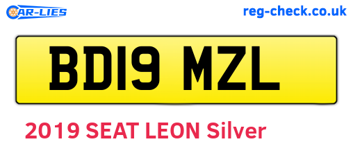 BD19MZL are the vehicle registration plates.