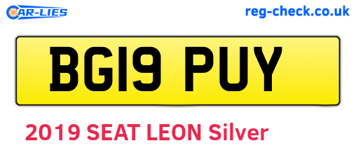 BG19PUY are the vehicle registration plates.