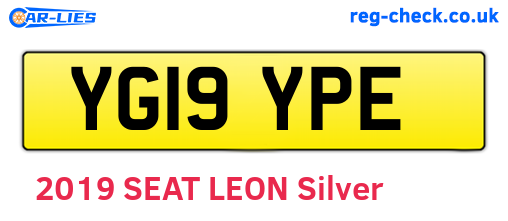 YG19YPE are the vehicle registration plates.