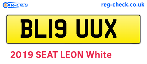 BL19UUX are the vehicle registration plates.