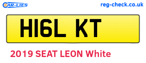 H16LKT are the vehicle registration plates.