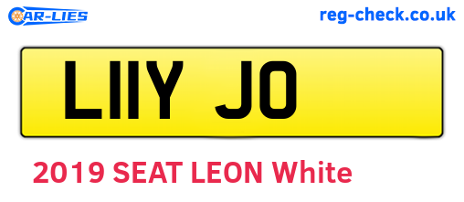 L11YJO are the vehicle registration plates.
