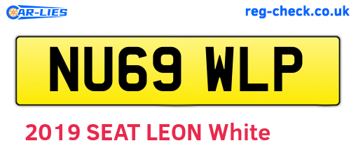 NU69WLP are the vehicle registration plates.