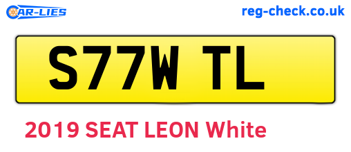 S77WTL are the vehicle registration plates.