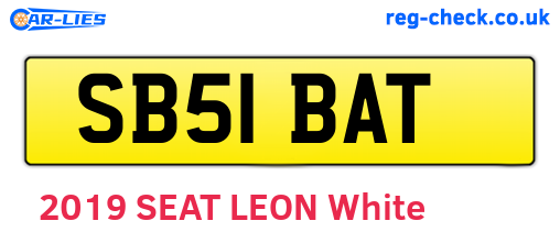 SB51BAT are the vehicle registration plates.