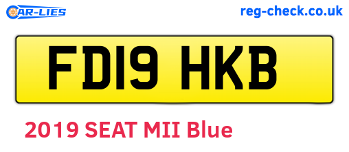 FD19HKB are the vehicle registration plates.
