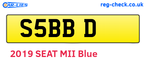 S5BBD are the vehicle registration plates.