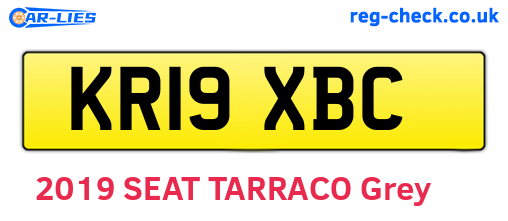 KR19XBC are the vehicle registration plates.