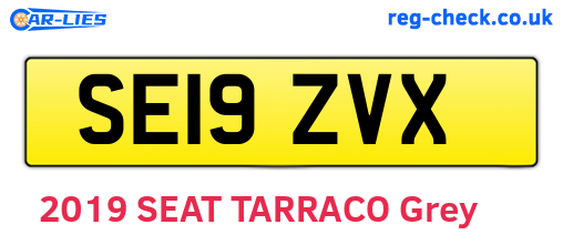 SE19ZVX are the vehicle registration plates.