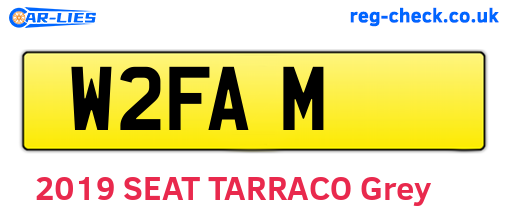 W2FAM are the vehicle registration plates.