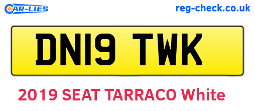 DN19TWK are the vehicle registration plates.