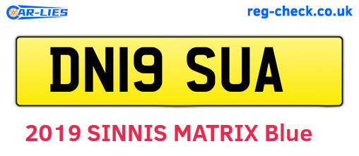 DN19SUA are the vehicle registration plates.