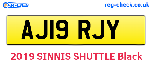 AJ19RJY are the vehicle registration plates.