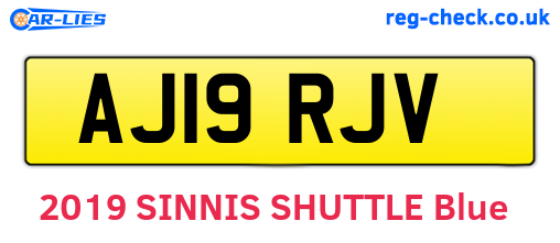 AJ19RJV are the vehicle registration plates.