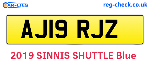 AJ19RJZ are the vehicle registration plates.
