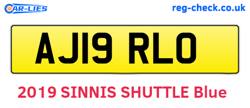 AJ19RLO are the vehicle registration plates.