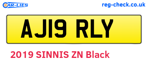 AJ19RLY are the vehicle registration plates.