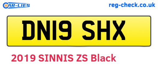 DN19SHX are the vehicle registration plates.