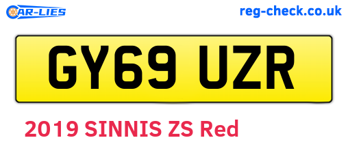 GY69UZR are the vehicle registration plates.