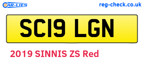 SC19LGN are the vehicle registration plates.
