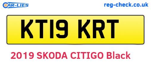 KT19KRT are the vehicle registration plates.