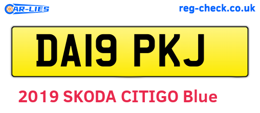 DA19PKJ are the vehicle registration plates.