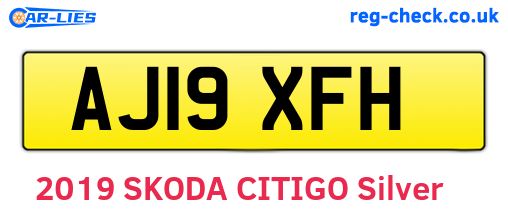 AJ19XFH are the vehicle registration plates.