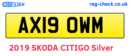 AX19OWM are the vehicle registration plates.