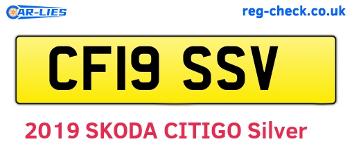 CF19SSV are the vehicle registration plates.