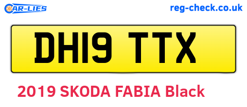 DH19TTX are the vehicle registration plates.