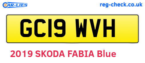 GC19WVH are the vehicle registration plates.