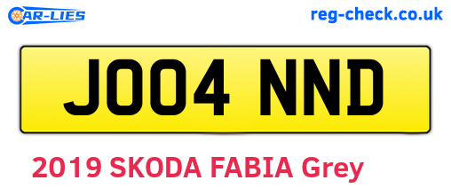 JO04NND are the vehicle registration plates.