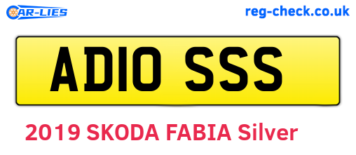 AD10SSS are the vehicle registration plates.