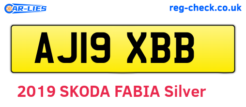 AJ19XBB are the vehicle registration plates.