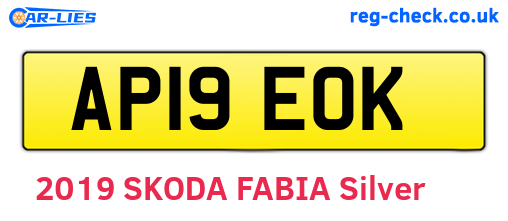 AP19EOK are the vehicle registration plates.